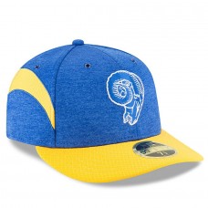 Men's Los Angeles Rams New Era Royal/Gold 2018 NFL Sideline Home Historic Low Profile 59FIFTY Fitted Hat 3058512